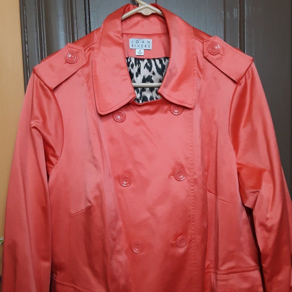 Joan Rivers Women's 1X Trench Coat